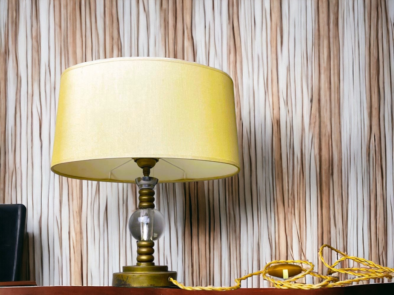 Brass bedside lamp