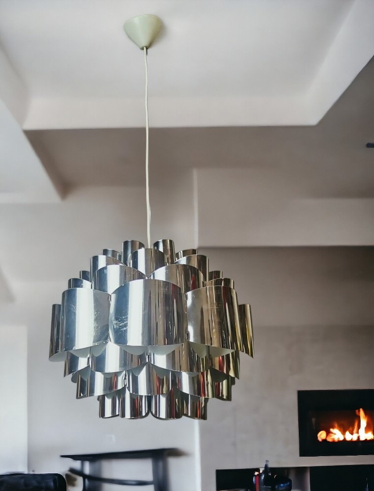 Silver Danish Modern lamp