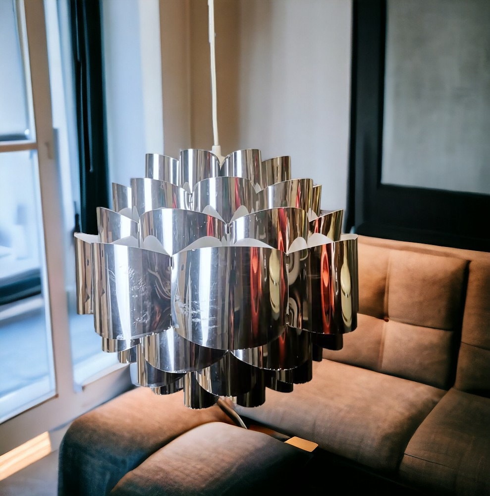 Silver Danish Modern lamp