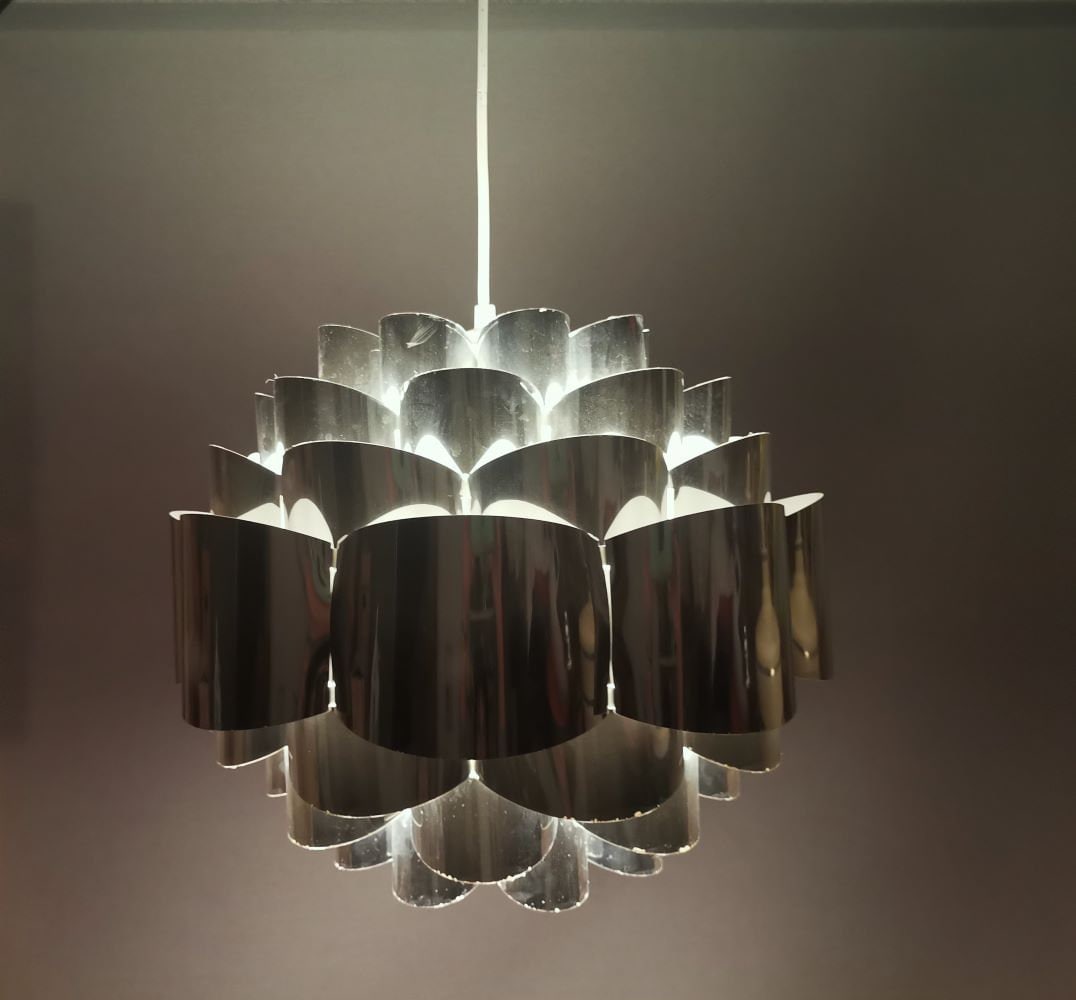 Silver Danish Modern lamp