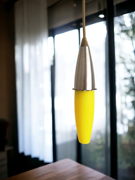 Yellow glass pendant lamp
