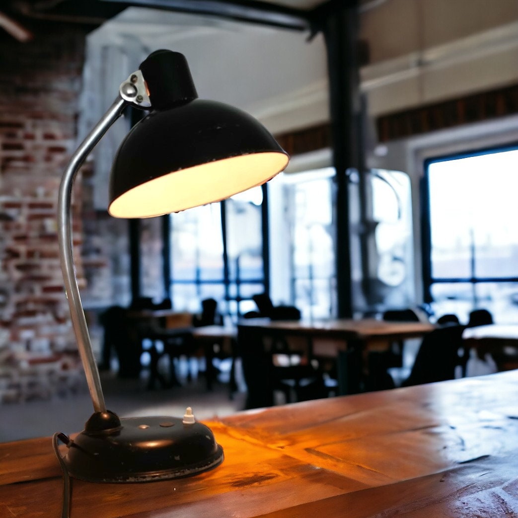 Portuguese Bauhaus swan neck SACOR desk lamp Kaiser Idell style