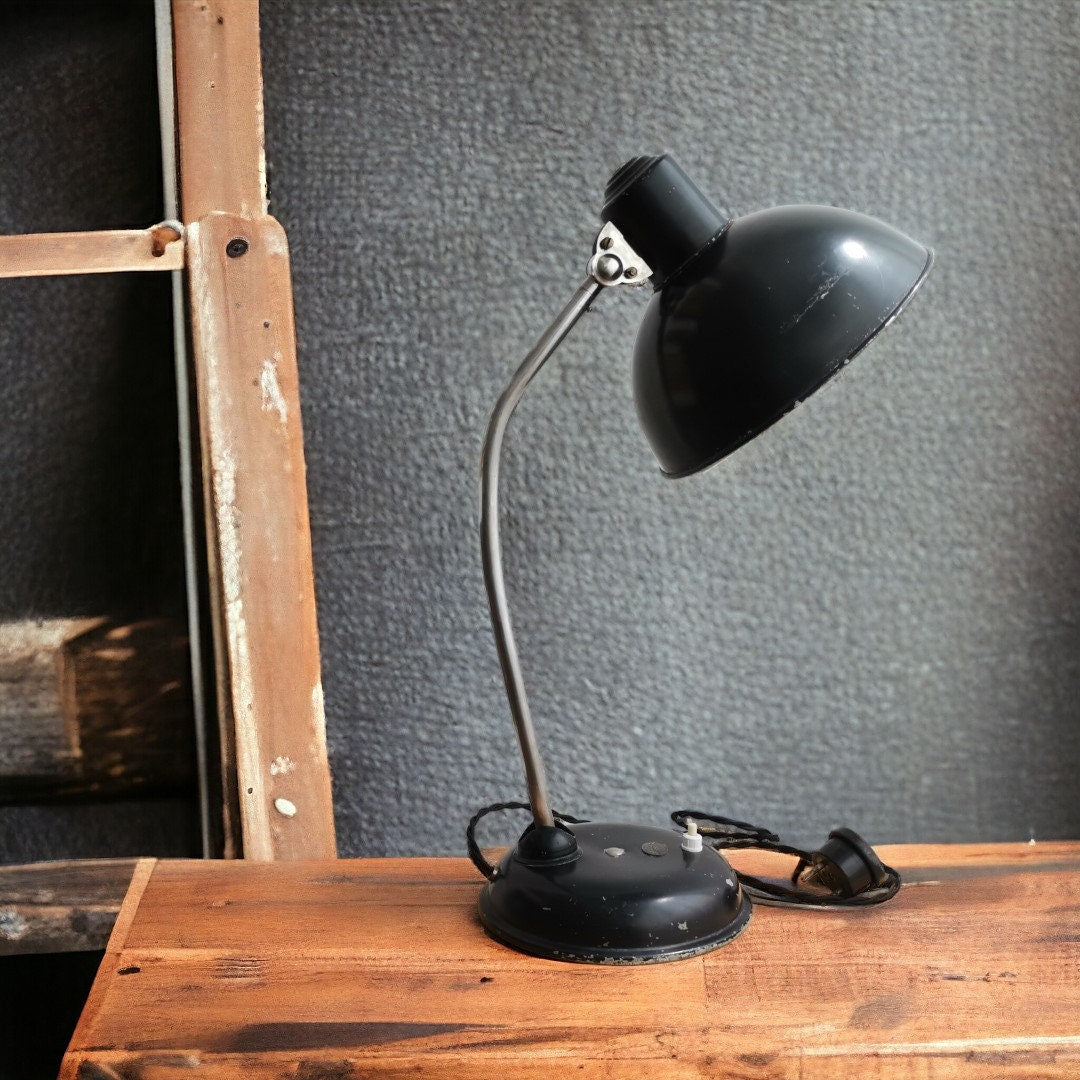 Portuguese Bauhaus swan neck SACOR desk lamp Kaiser Idell style