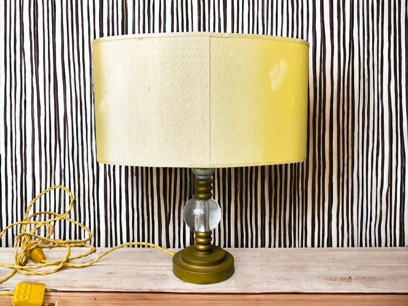 Brass bedside lamp