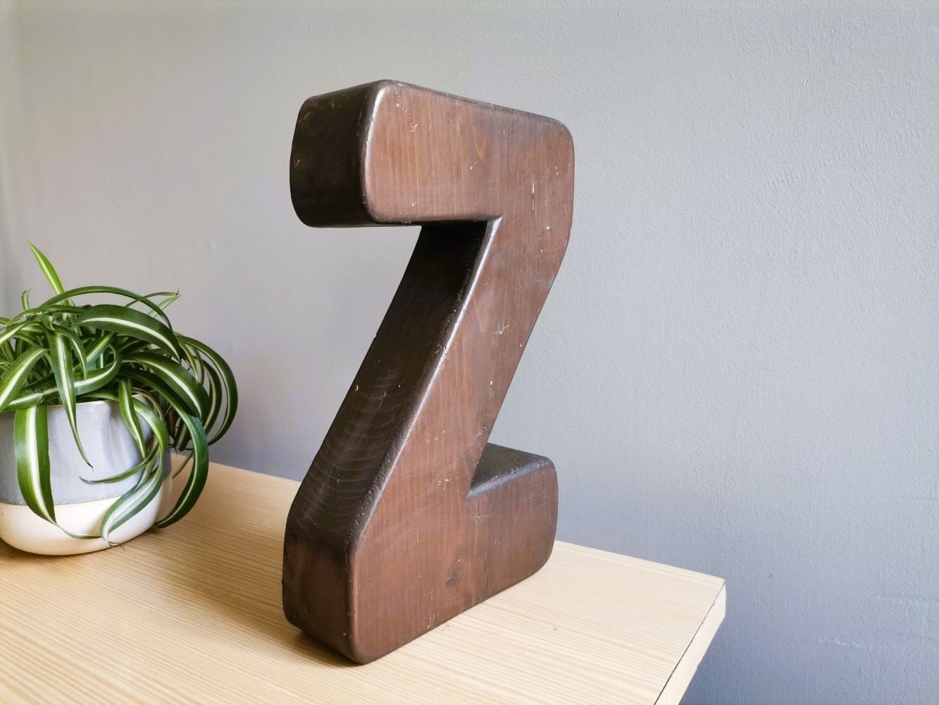 Wooden signage letter Z