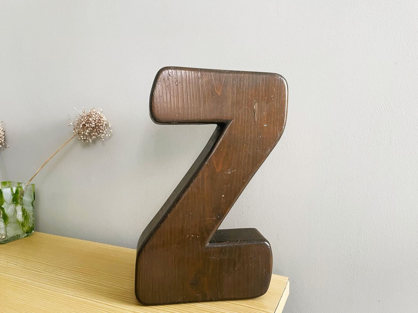 Wooden signage letter Z