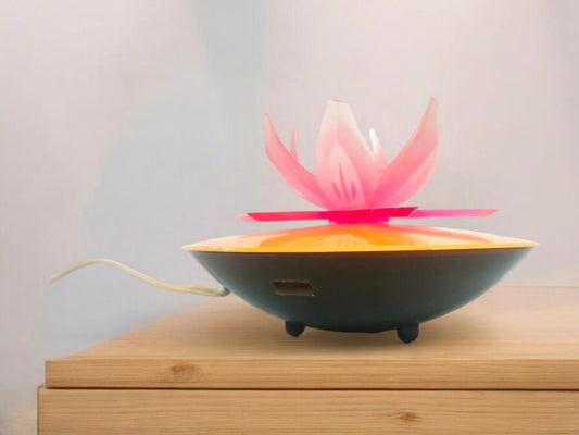 Small pink Water Lily night light