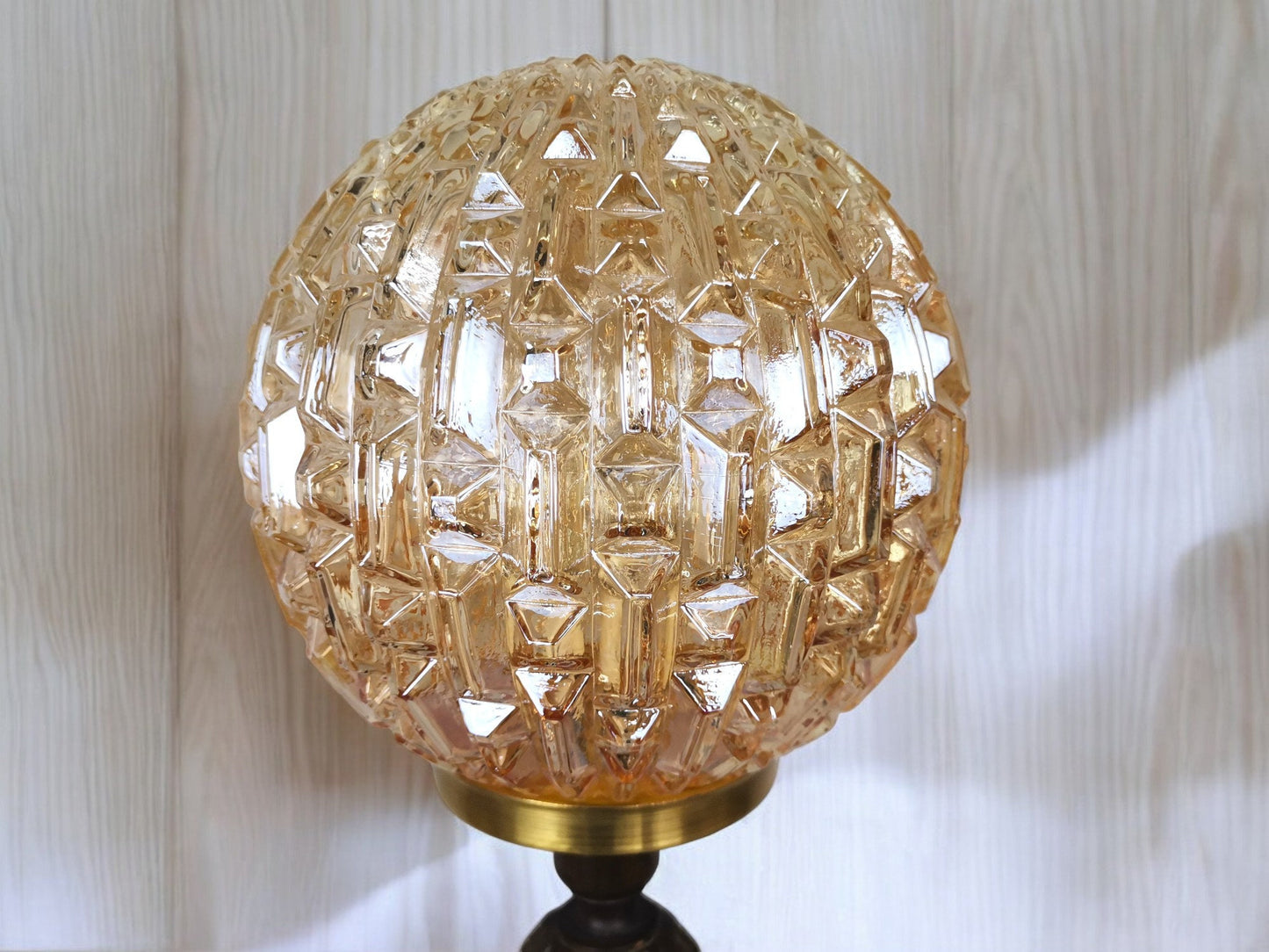 Tall wooden side table lamp large