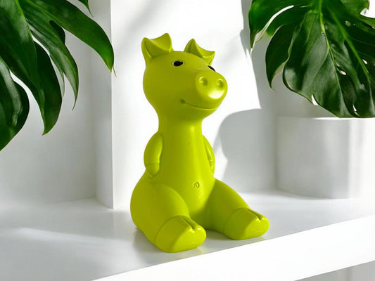 Green piggy money bank
