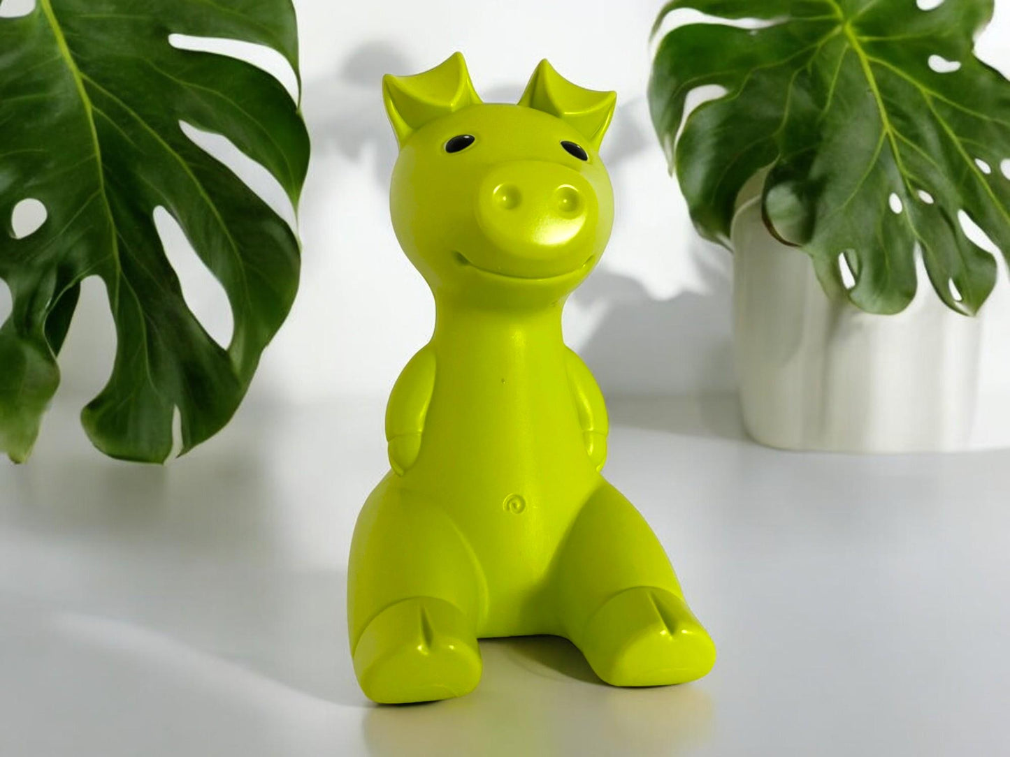 Green piggy money bank