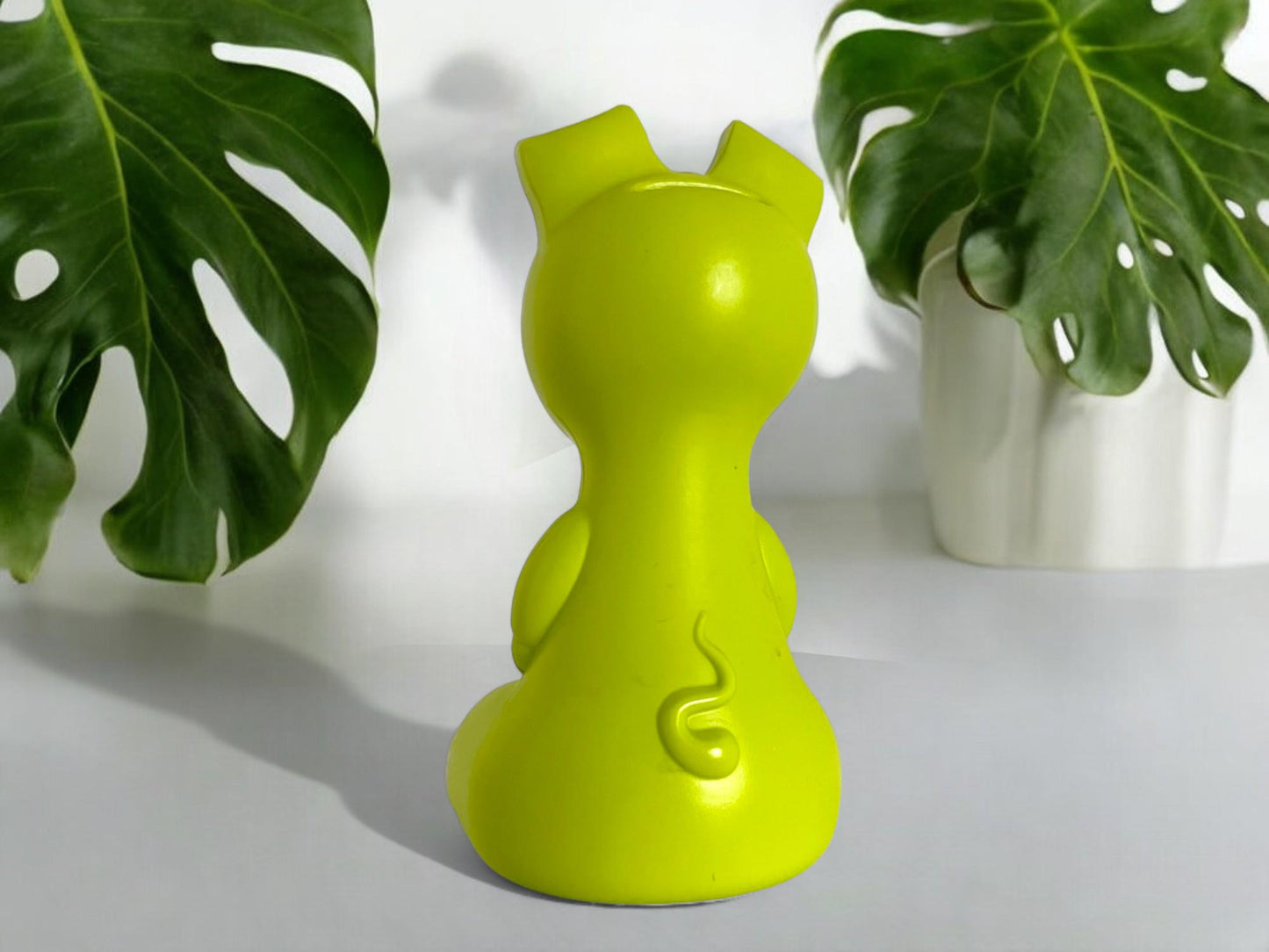 Green piggy money bank