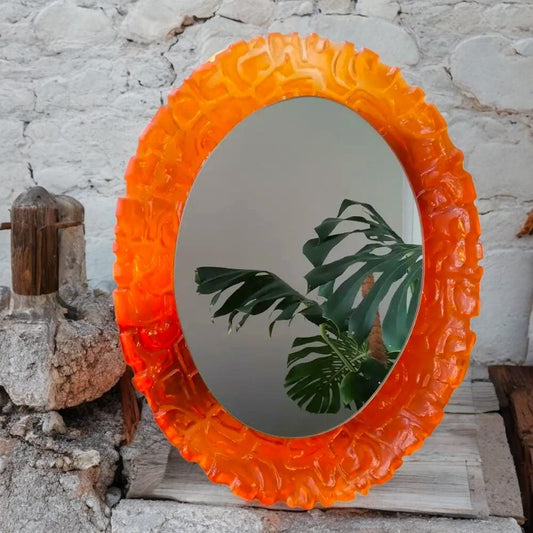 Large Oval backlit wall mirror by Hillebrand