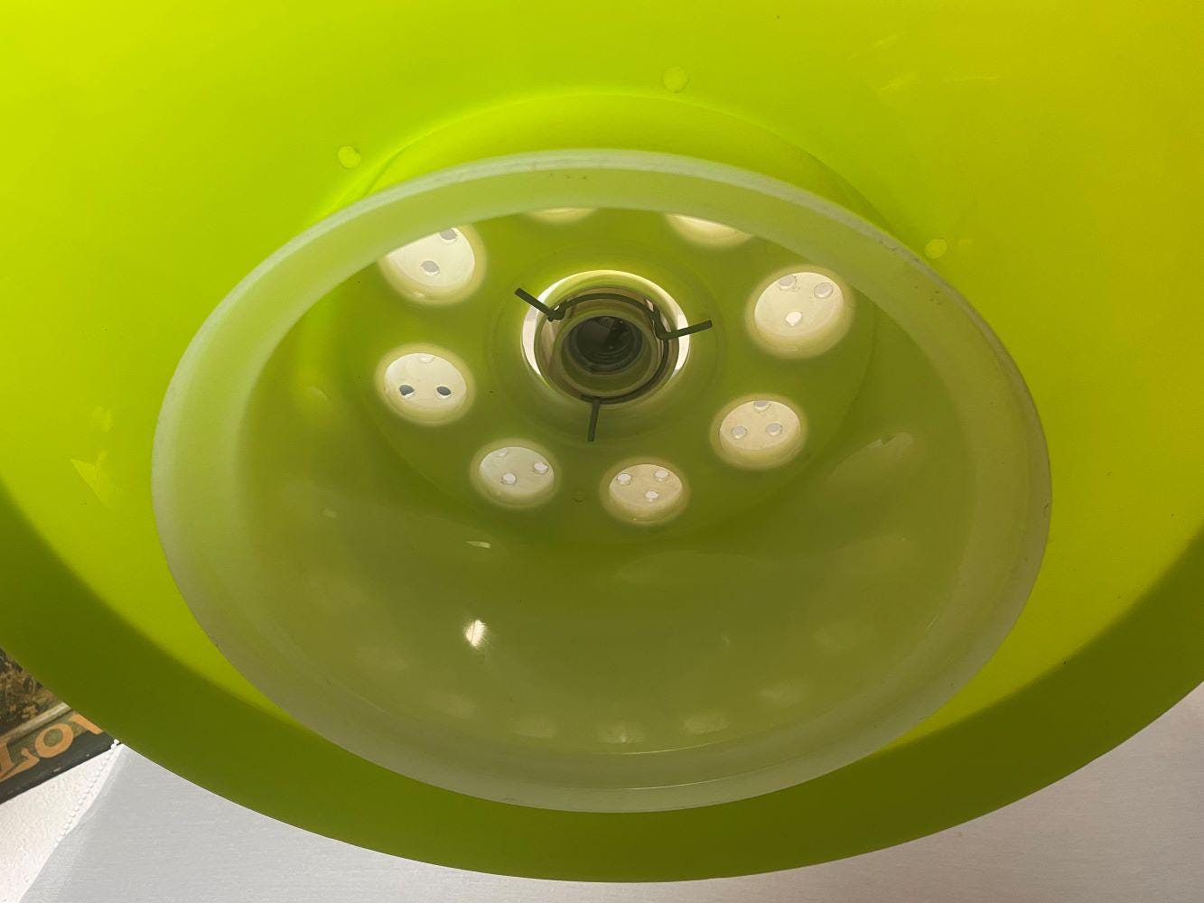 Large green pendant lamp