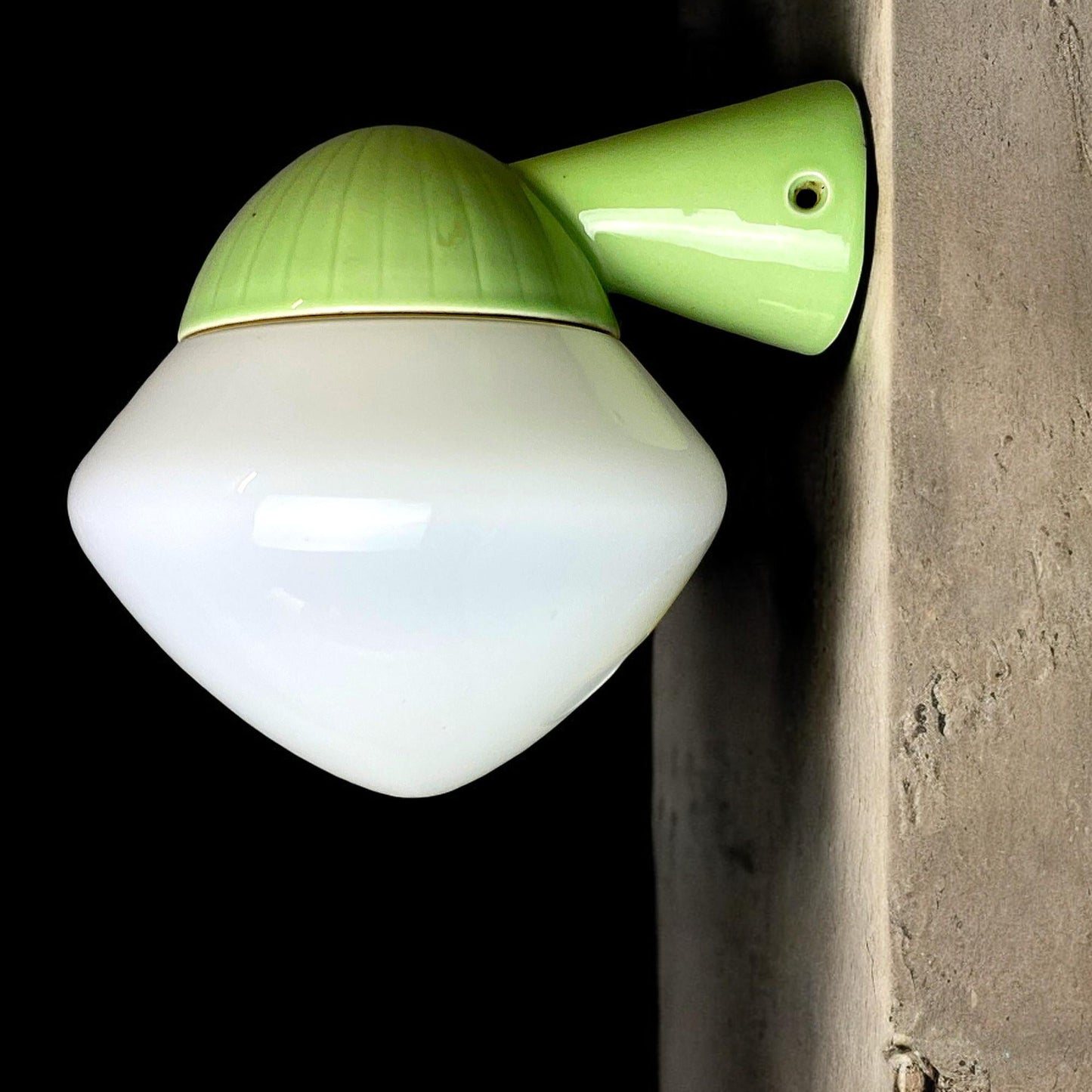 Wall sconce lighting ceramic wall light glass lamp Gunnar Nylund for Ifö Sweden