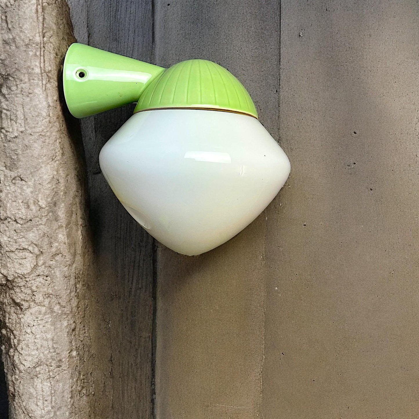 Wall sconce lighting ceramic wall light glass lamp Gunnar Nylund for Ifö Sweden