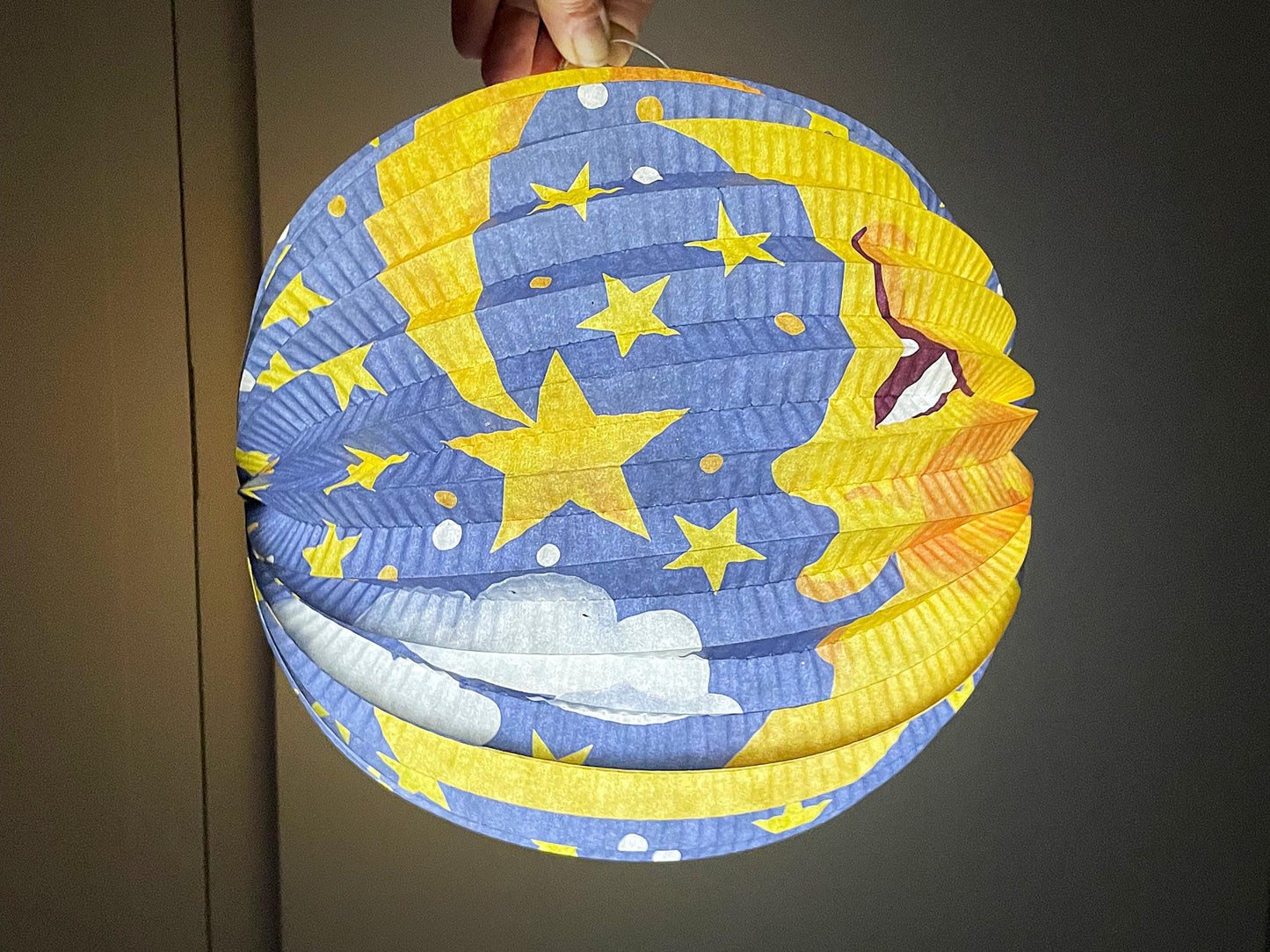 Vintage paper moon lantern