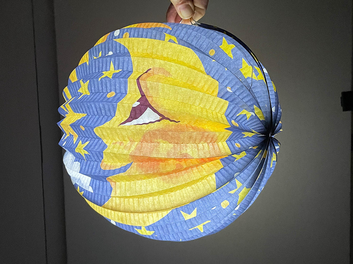 Vintage paper moon lantern