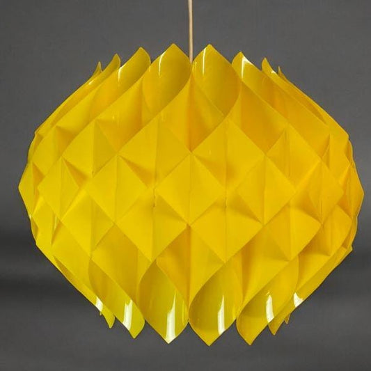 Yellow mid century modern hanging light