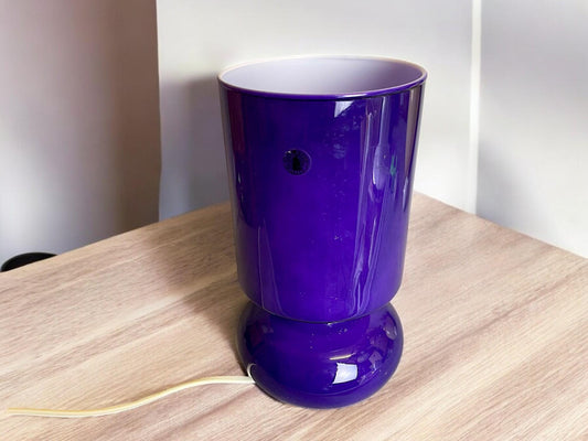 Purple glass Ikea Lykta table lamp