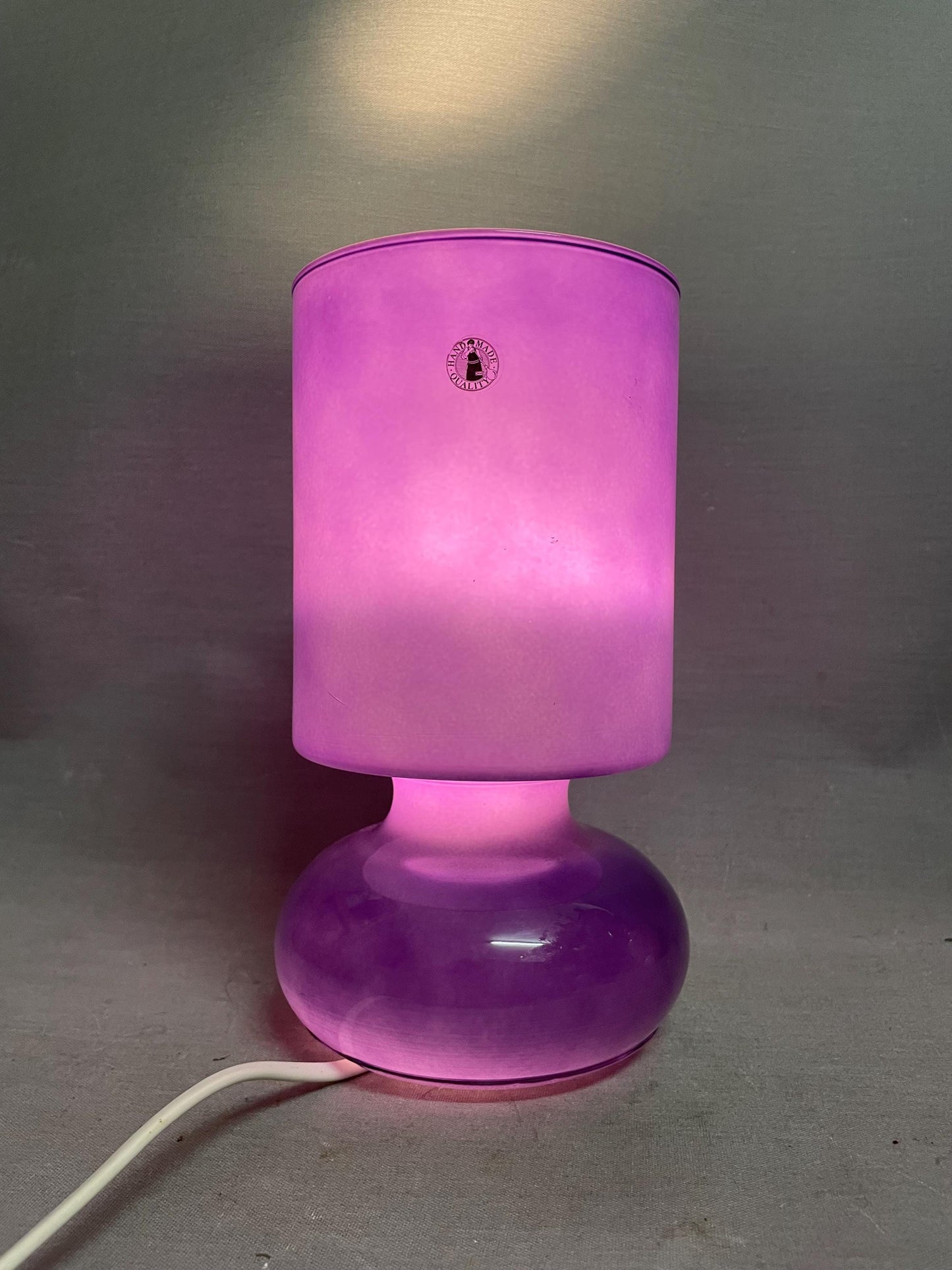 Purple glass Ikea Lykta table lamp