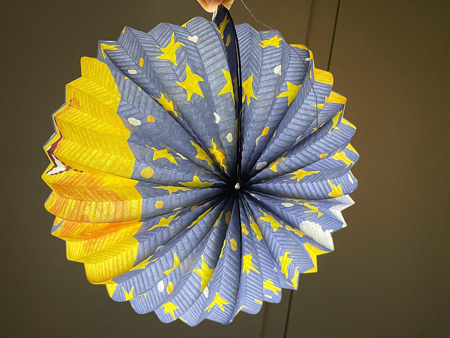 Vintage paper moon lantern