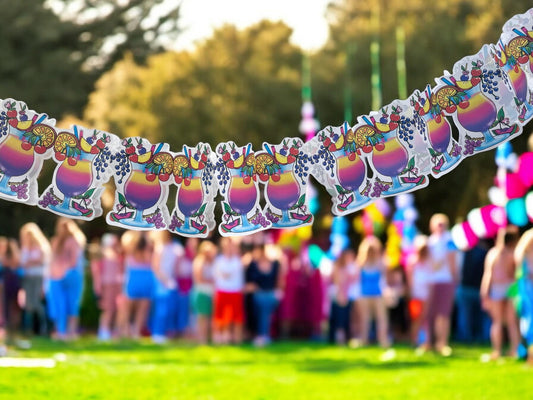 Party garland Caribbean cocktail Pack of 4