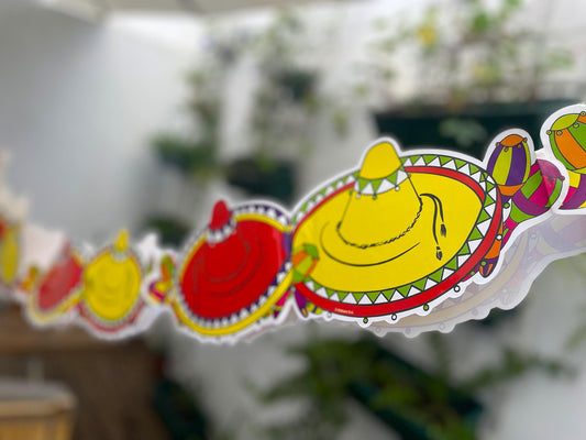 Party garland Mexican sombrero Pack of 4
