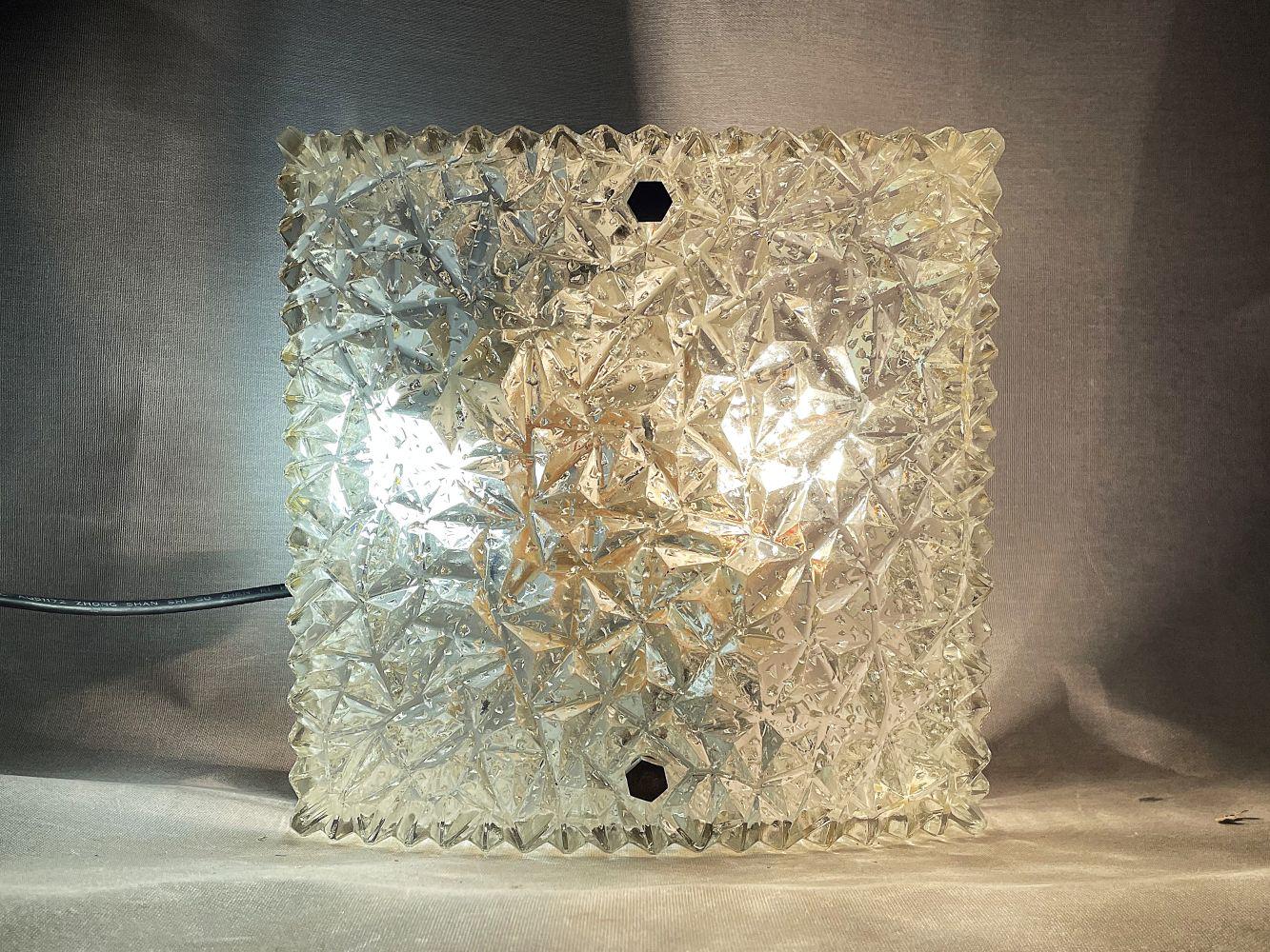 Square flush ceiling mount light