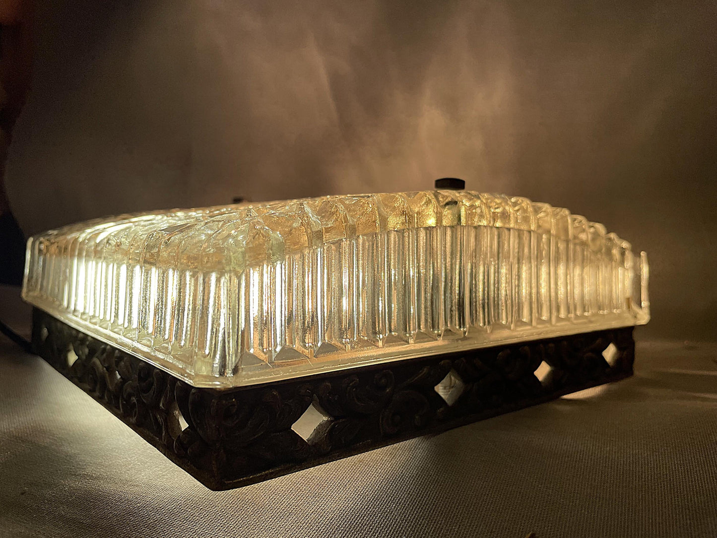 Square flush ceiling mount light