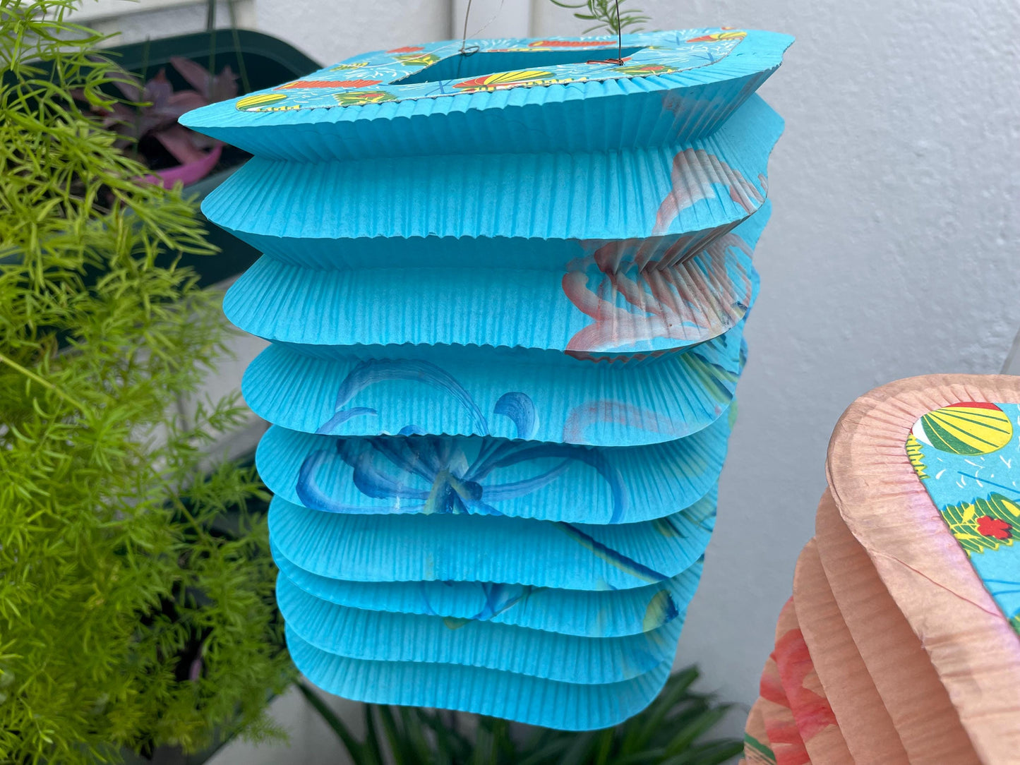 Vintage paper lantern pack of 5
