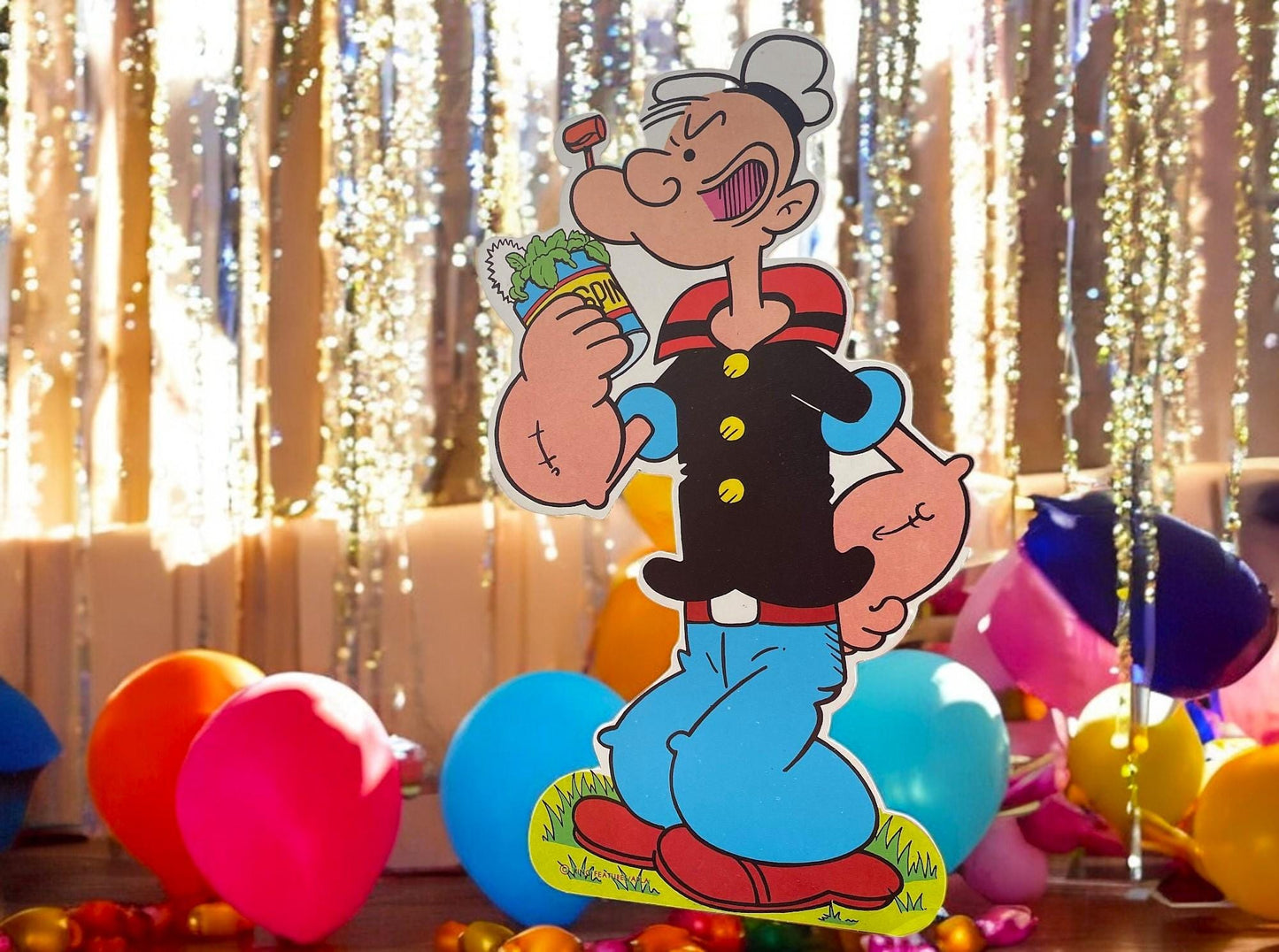 Paper party Popeye garland decorations