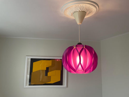 Purple acrylic hanging lamp