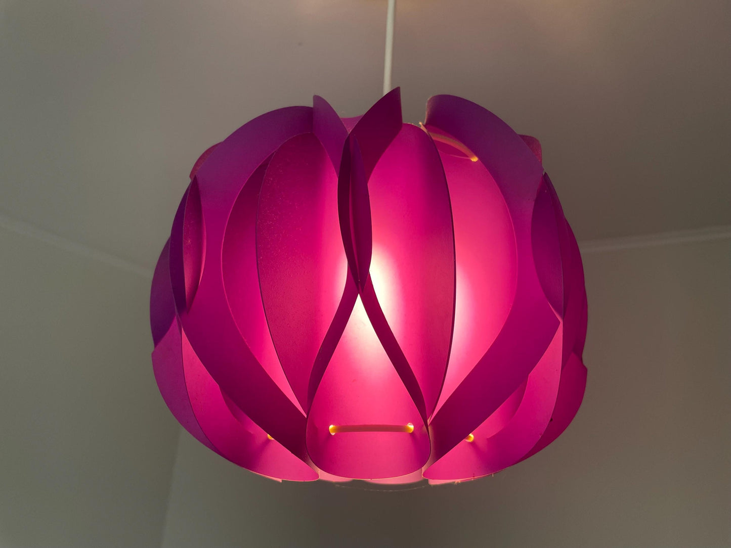 Purple acrylic hanging lamp