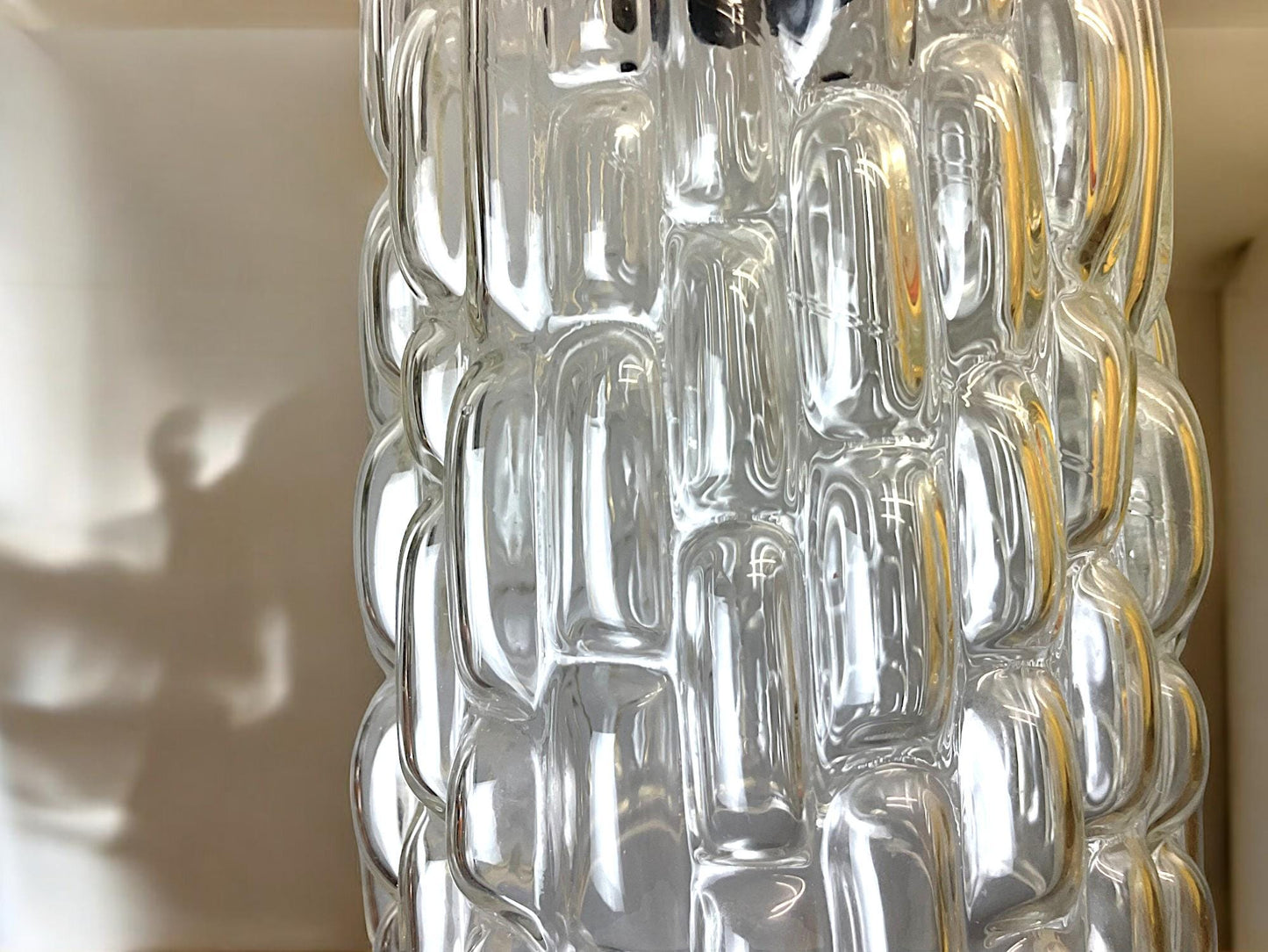 Scandinavian glass hanging light fixture