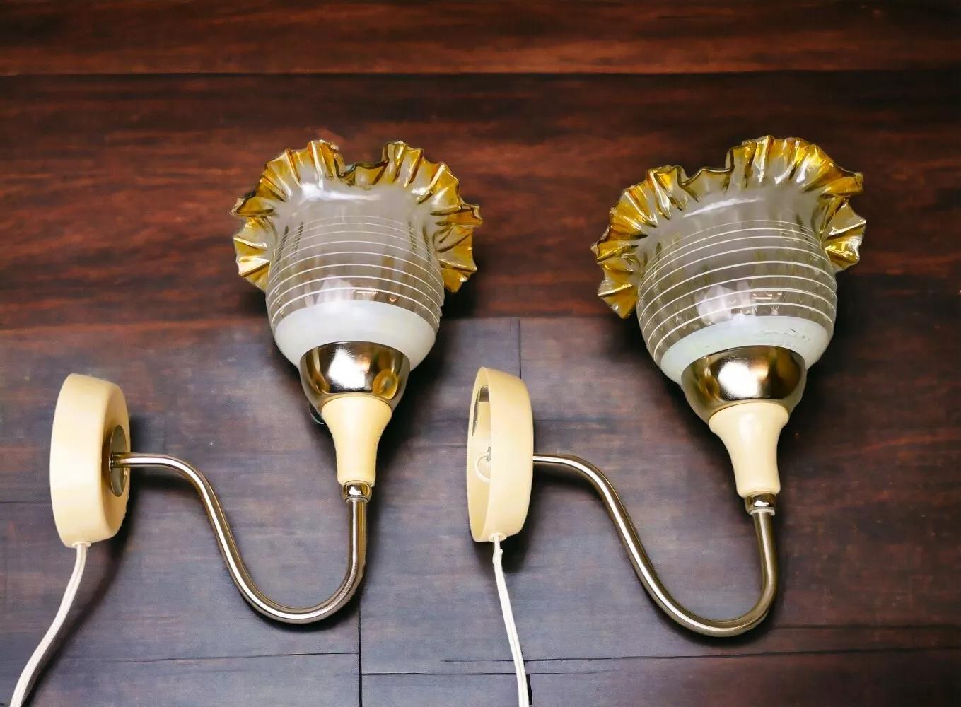 Pair plug in wall sconces