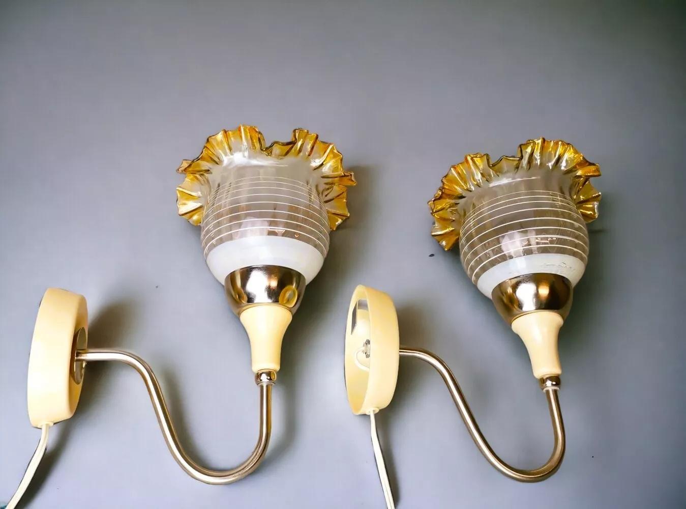 Pair plug in wall sconces