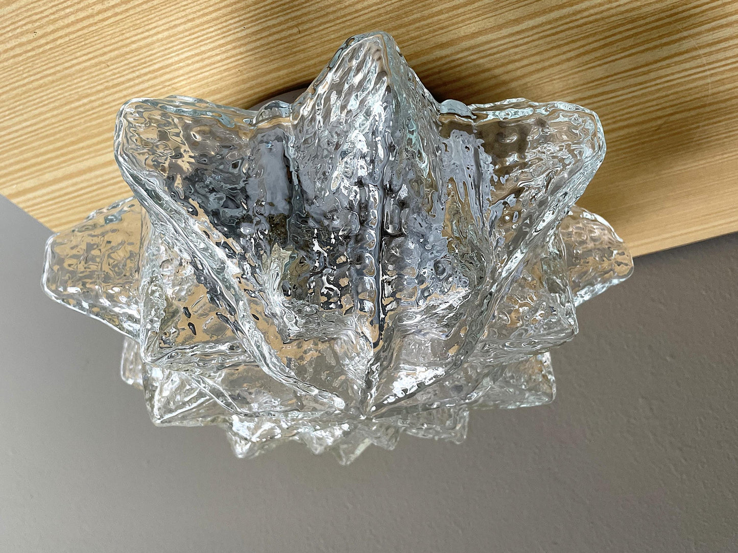 Flush ceiling mount light snowflake