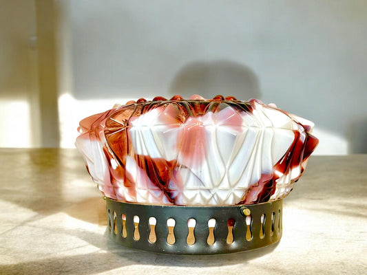 Murano glass flush mount light