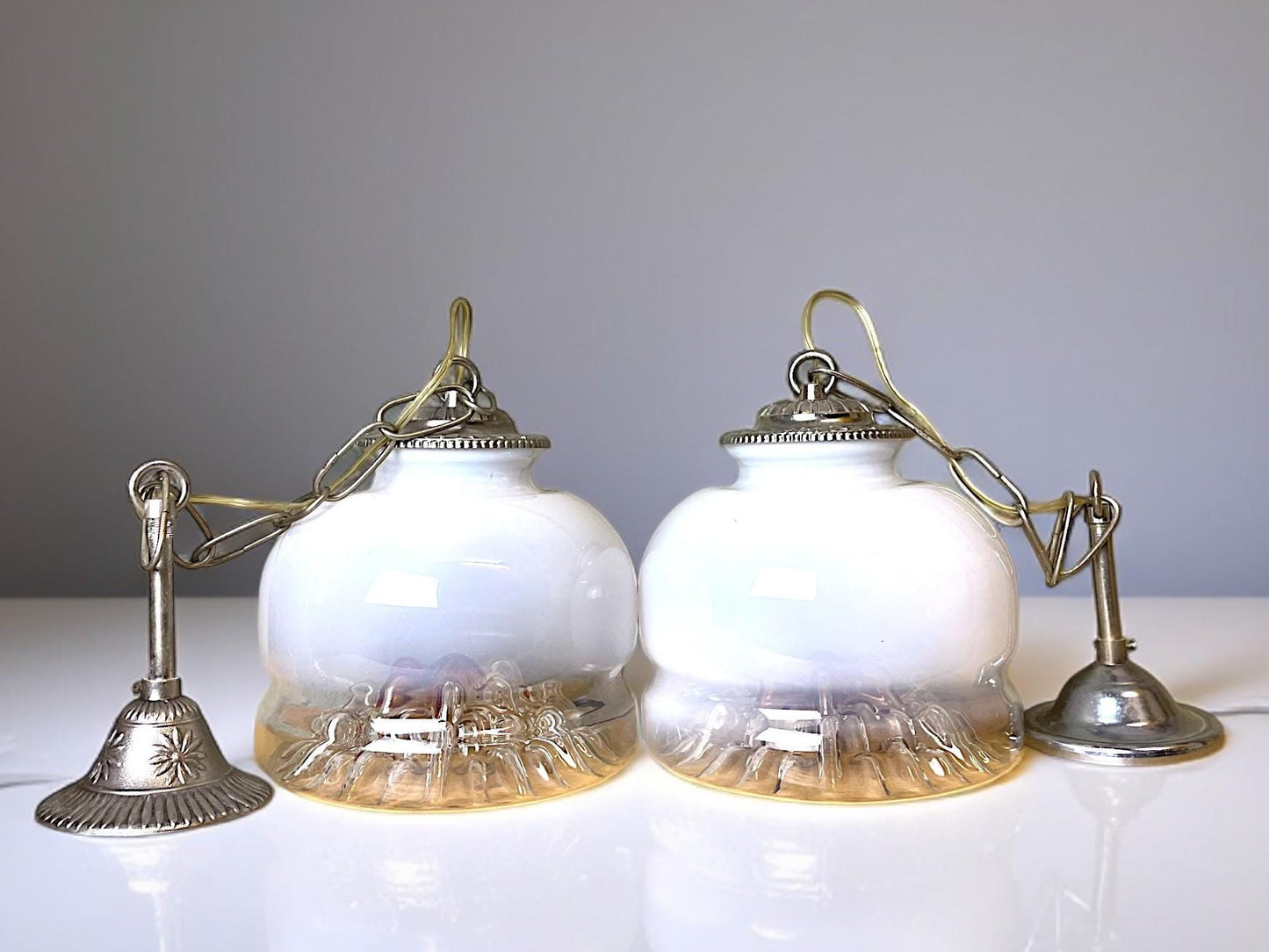 Pair ceiling lights Mazzega style