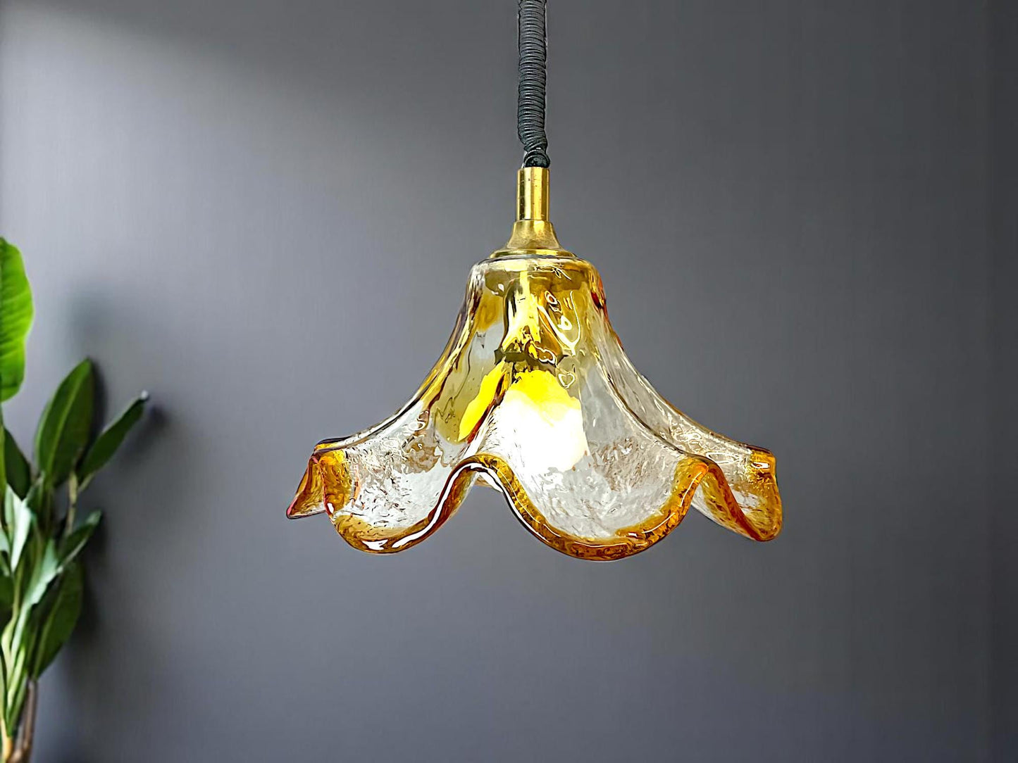 Murano glass pull down light