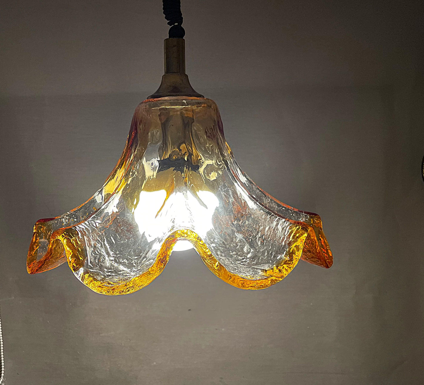 Murano glass pull down light