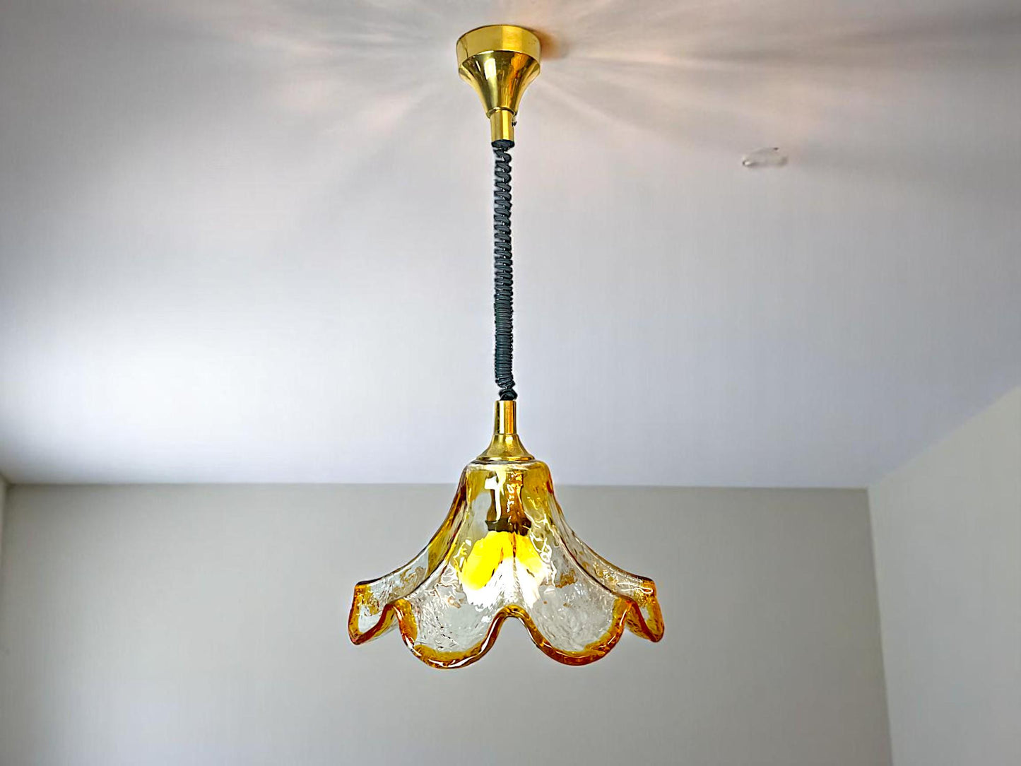 Murano glass pull down light
