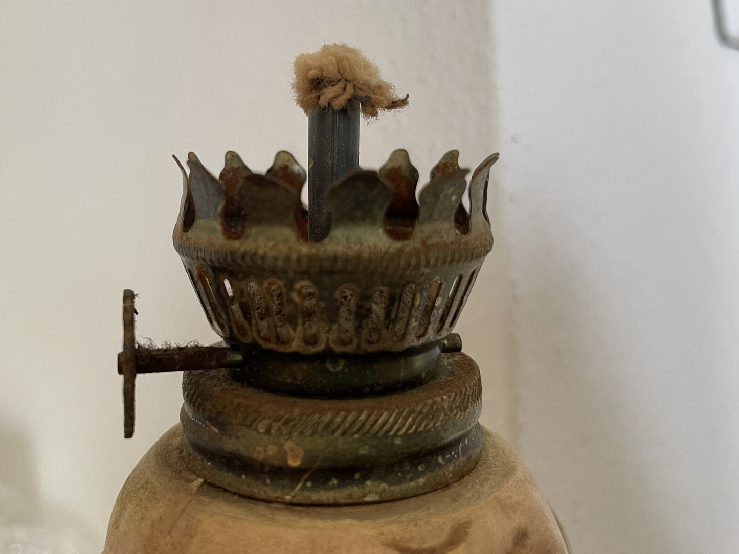 Japanese ceramic faux oil lamp