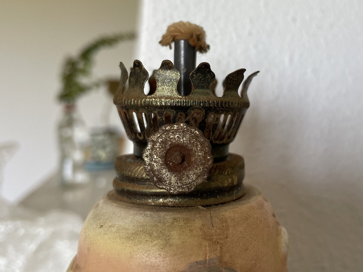 Japanese ceramic faux oil lamp