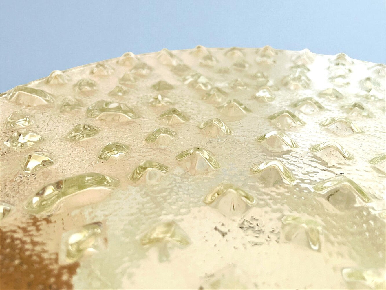 Large hobnail glass light