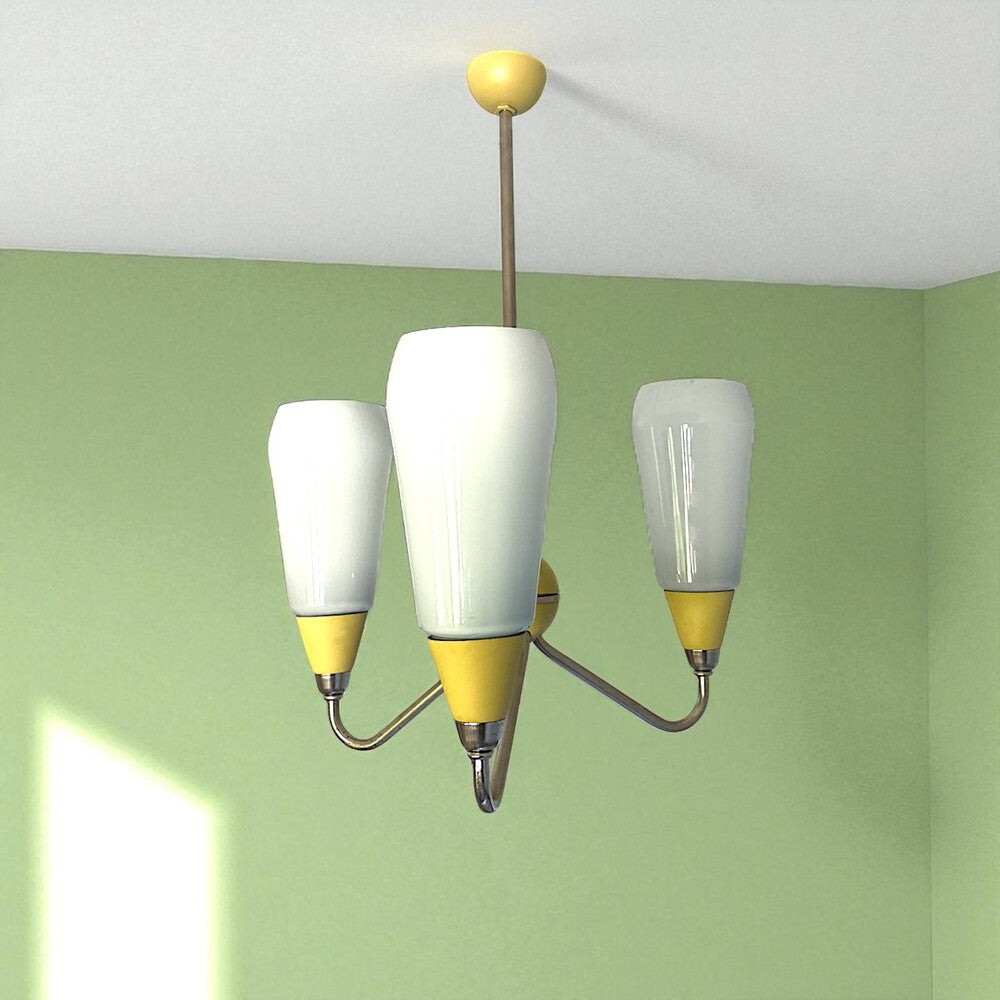Mid Century Modern 3-light Chandelier