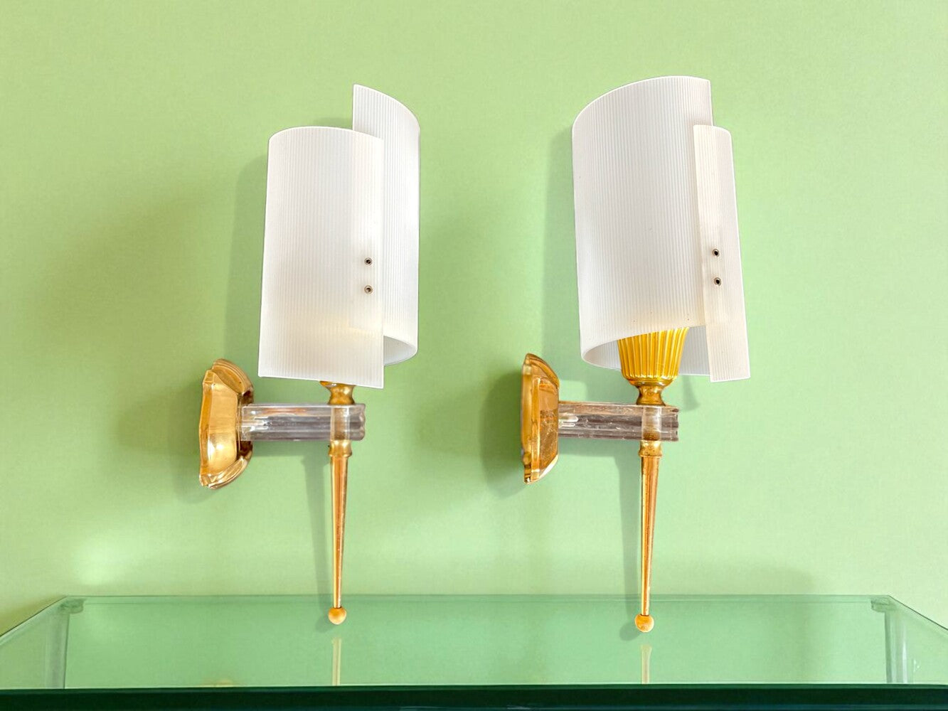 Pair of Mid-Century Modern sconces