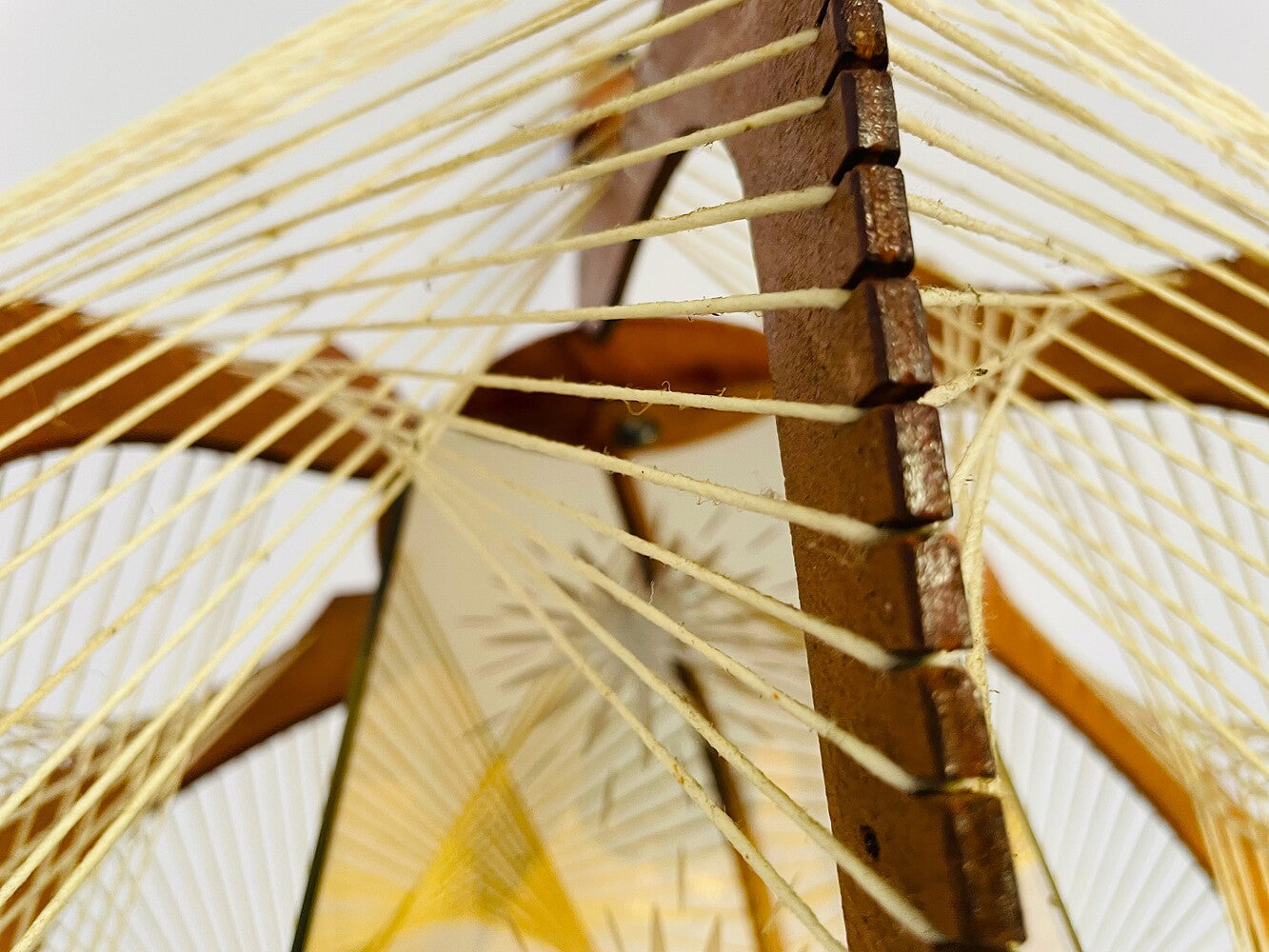 Wooden hanging lamp
