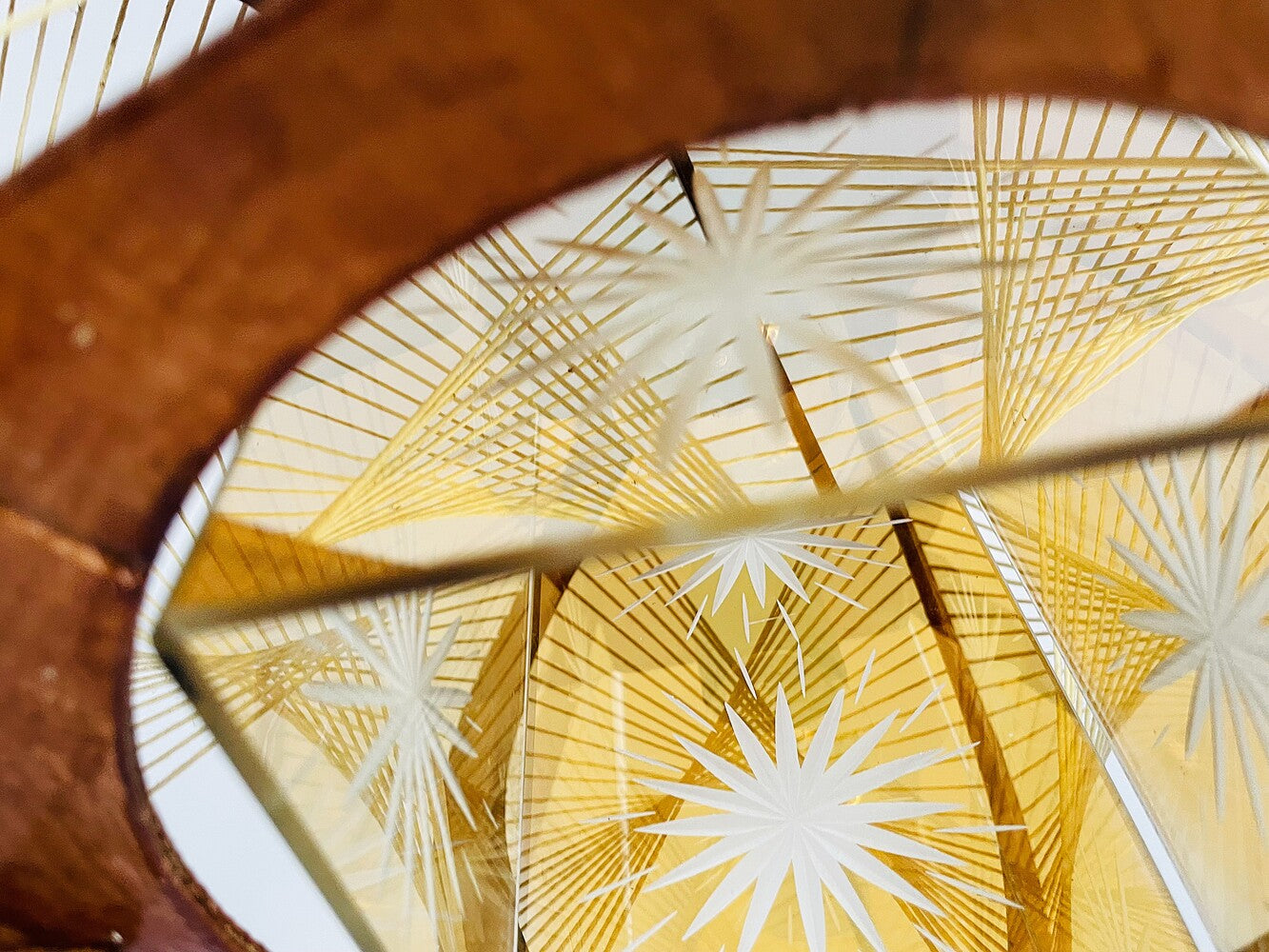 Wooden hanging lamp