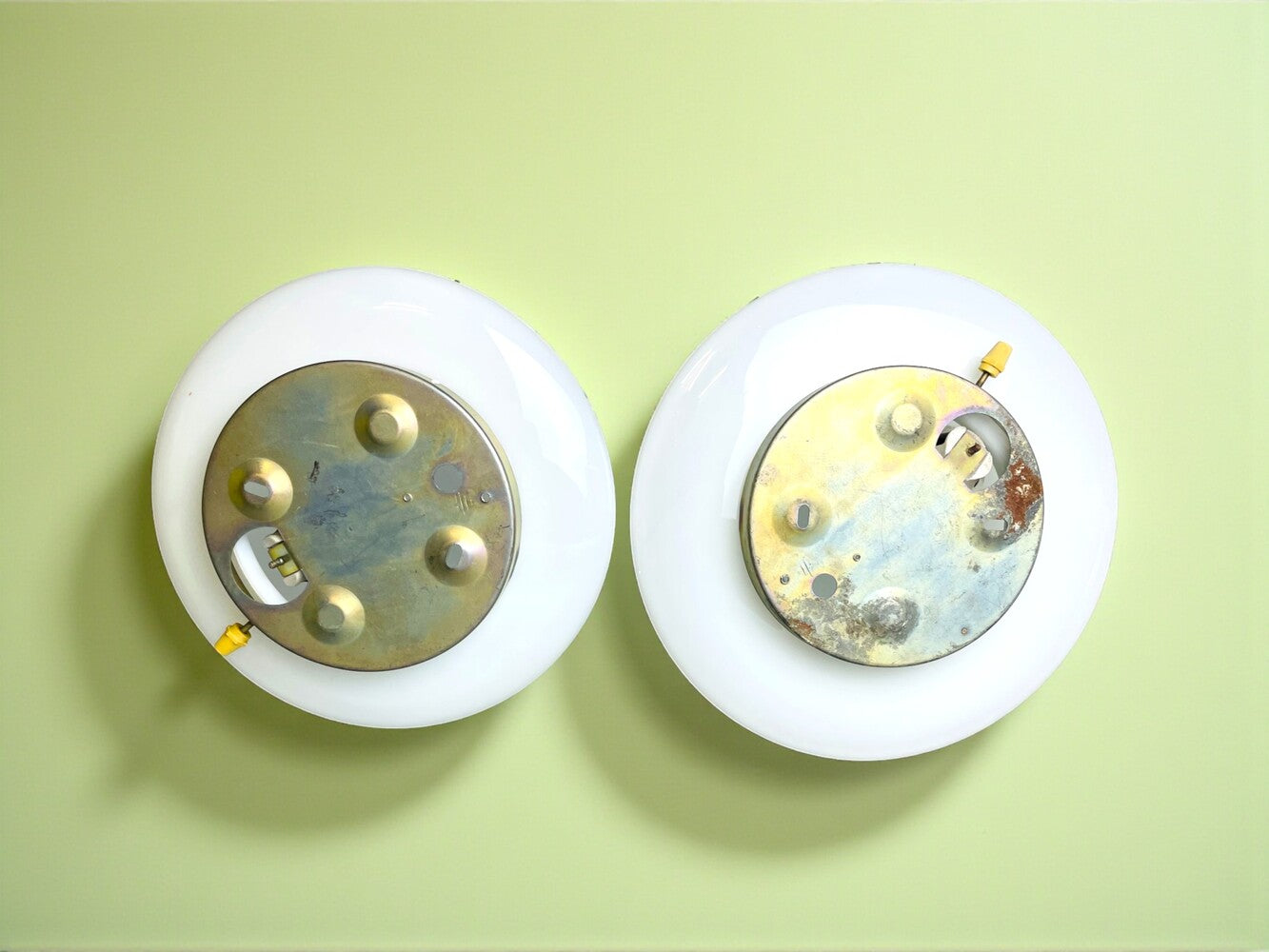 Pair minimalist flush mount lights